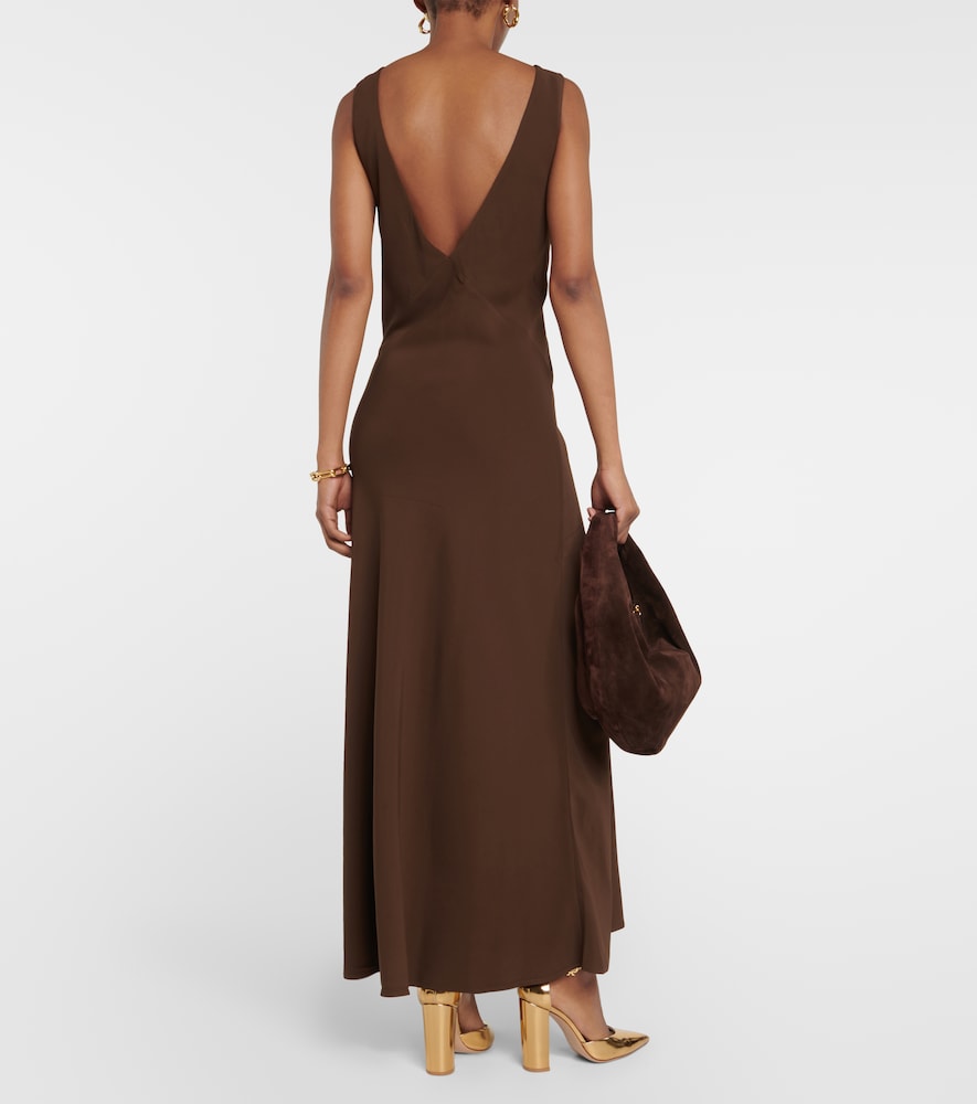 Bordeaux silk slip dress
