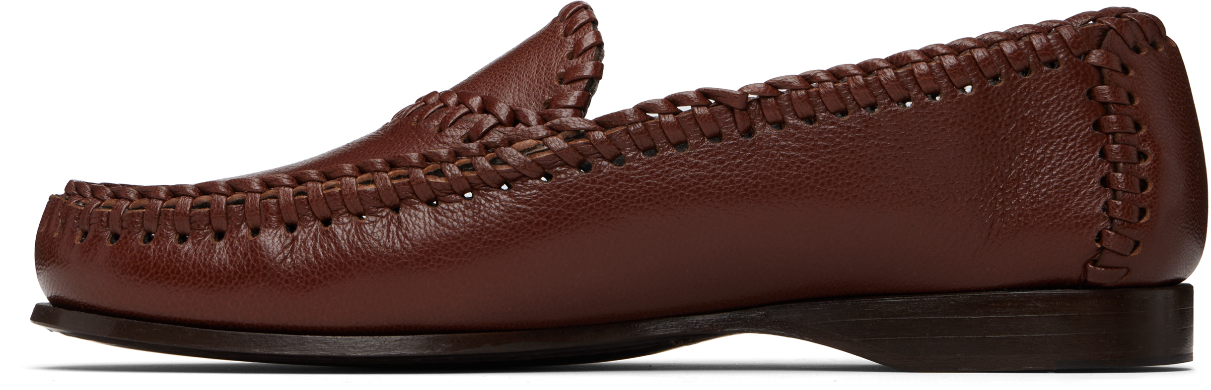 Brown Sastre Supple Shiny Loafers
