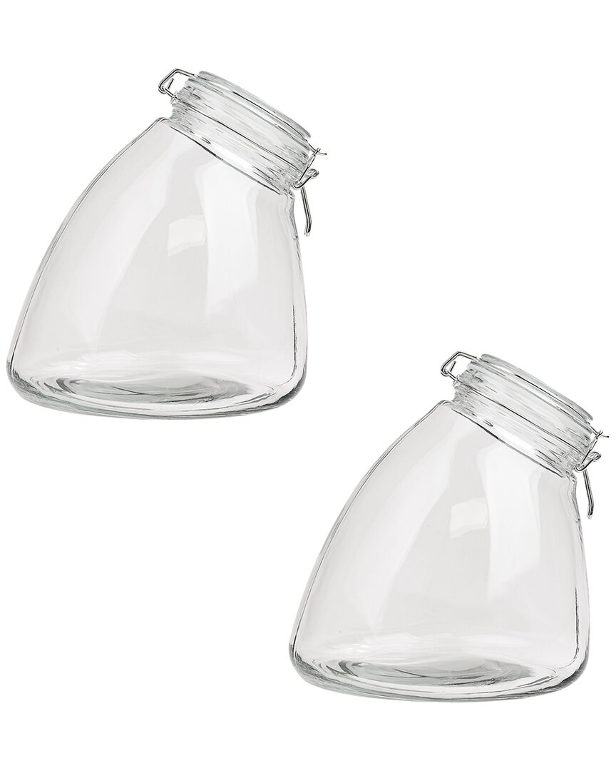 Set Of 2 Large Slope Canisters