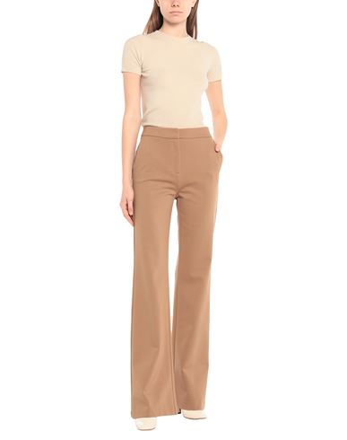 Woman Pants Camel Size 6 Viscose, Polyester, Elastane