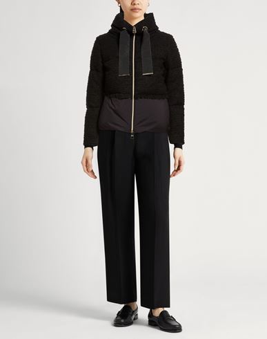 Woman Puffer Black Size 12 Cotton, Virgin Wool, Polyamide