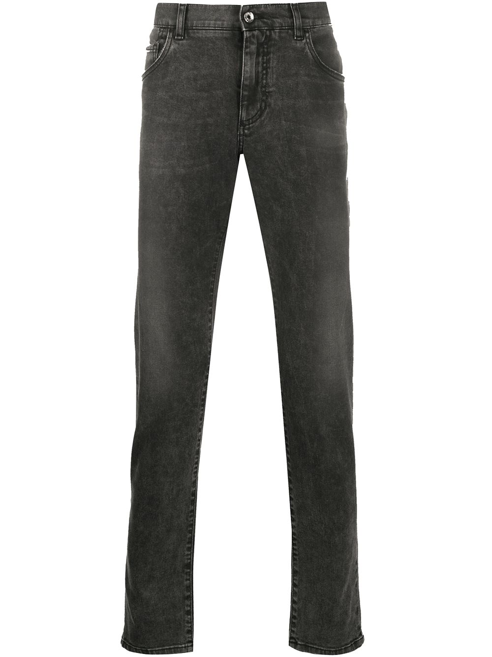 Lightly distressed slim jeans - Grey