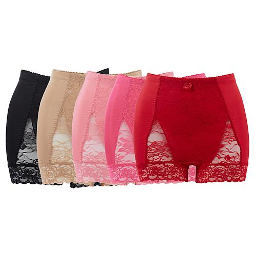5-pack Classic Pin-Up Panty with Lace Detail - Grays