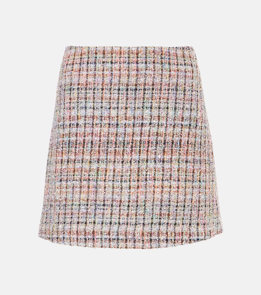 Sequined lamé miniskirt