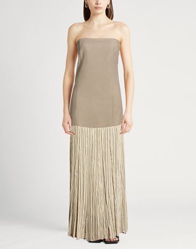Chocolat Woman Maxi dress Taupe Size 4 Viscose, Wool, Polyester, Elastane