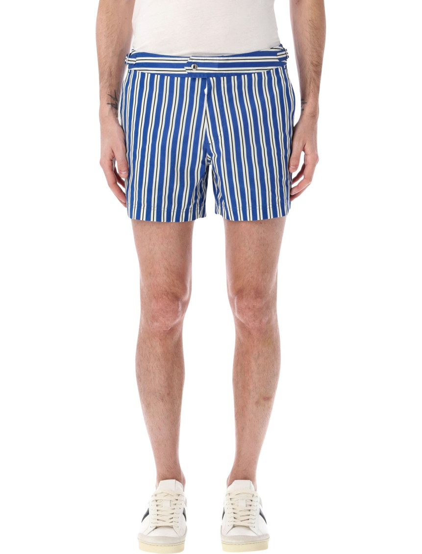 Tom Ford - stripe swim shorts adjustable waistband