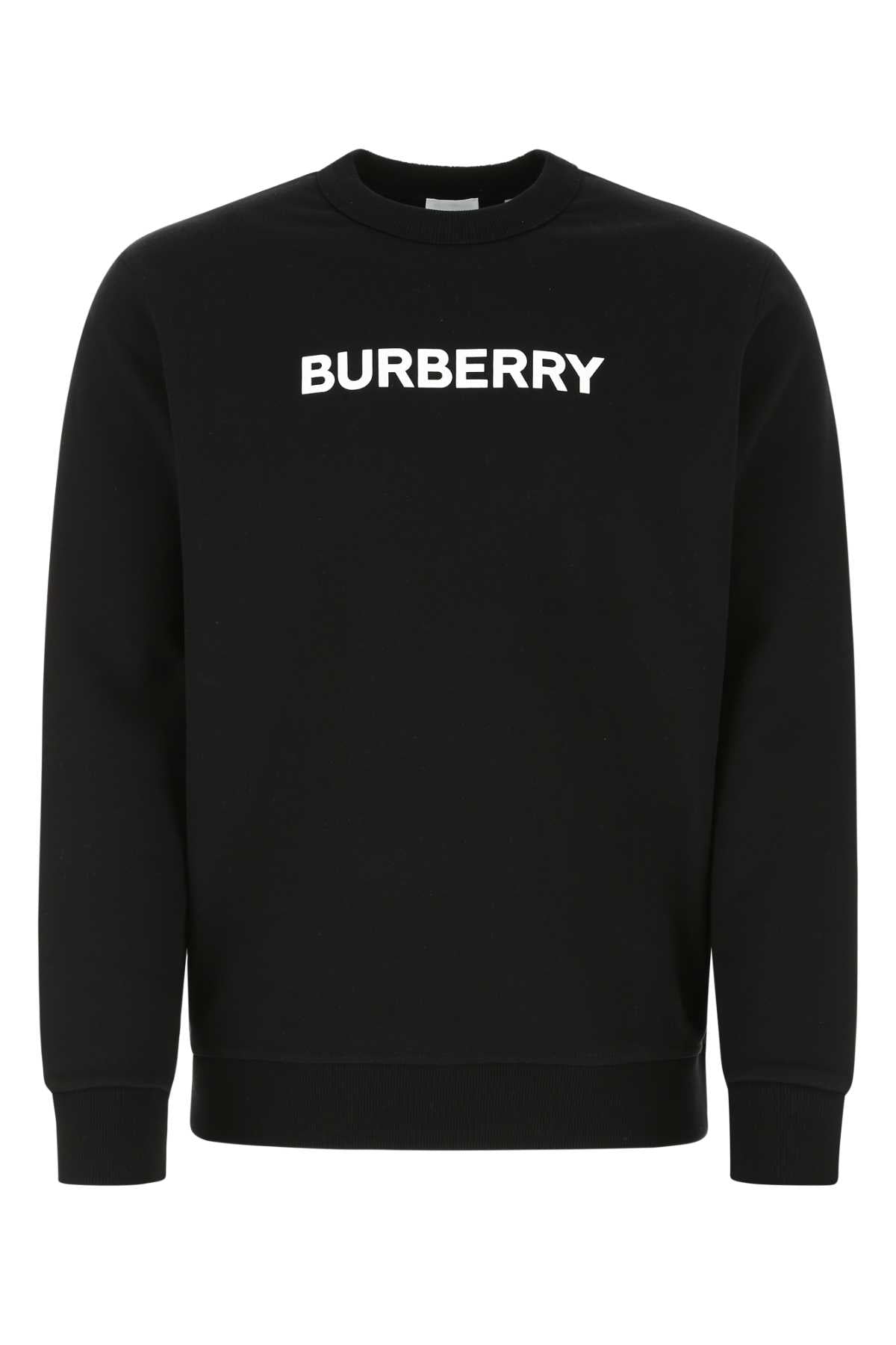 Logo-Embroidered Cotton Sweatshirt — Black