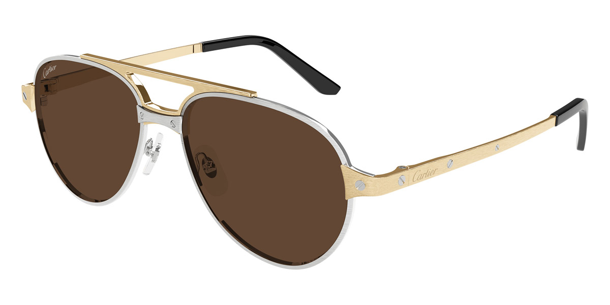 Polarized Brown Pilot Mens Sunglasses CT0476S 008 59