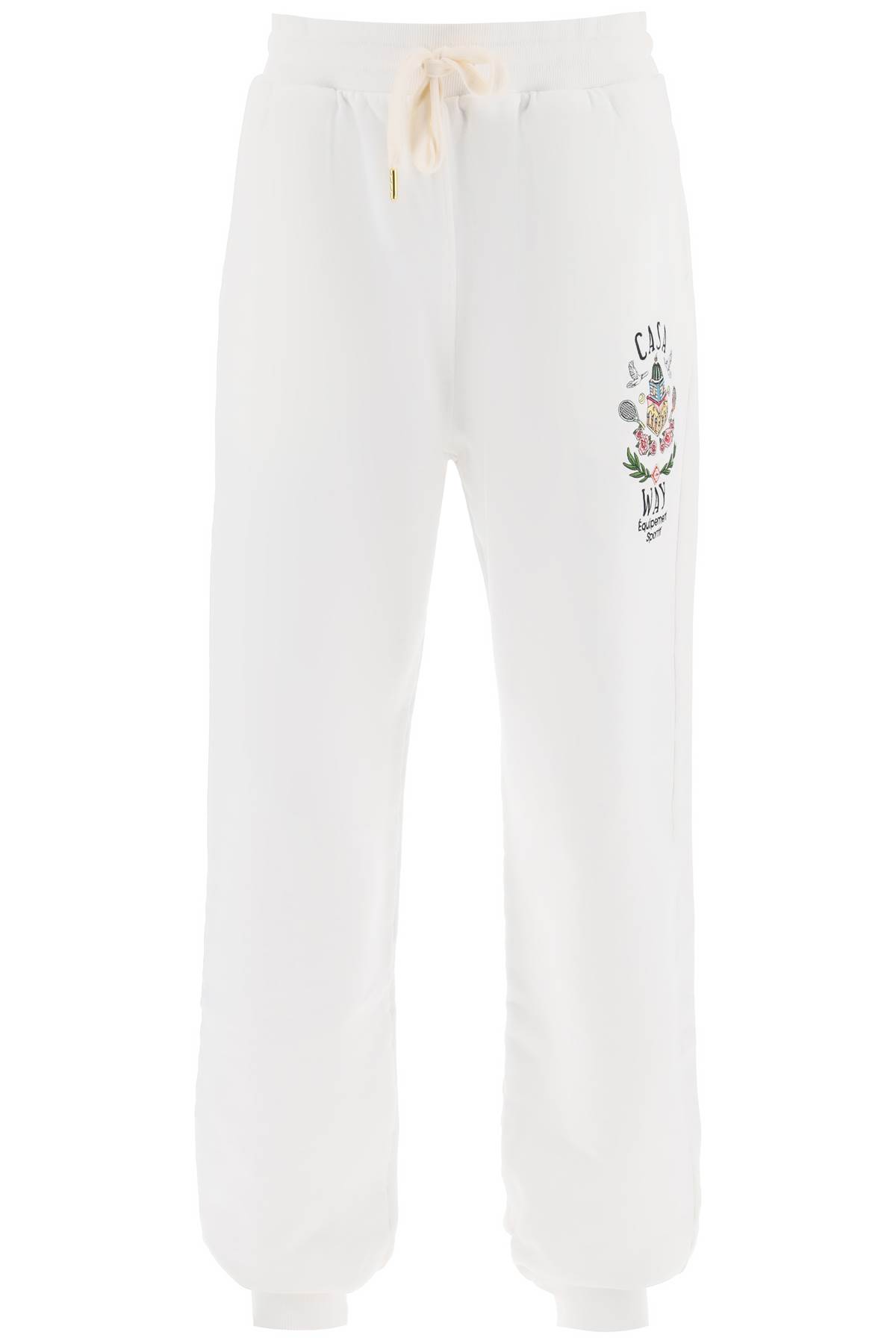 Casa Way organic cotton track pants - White