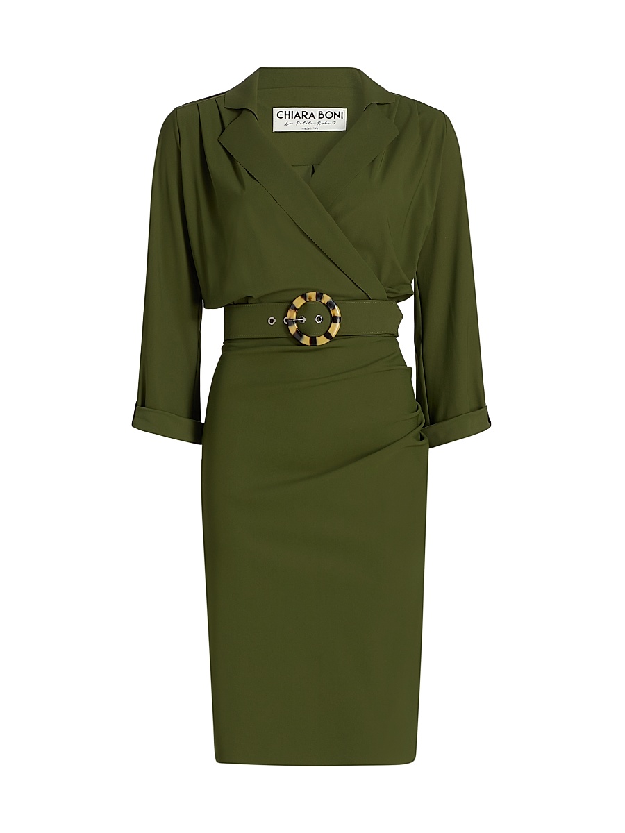 Women's Minao Belted Sheath Dress - Matcha