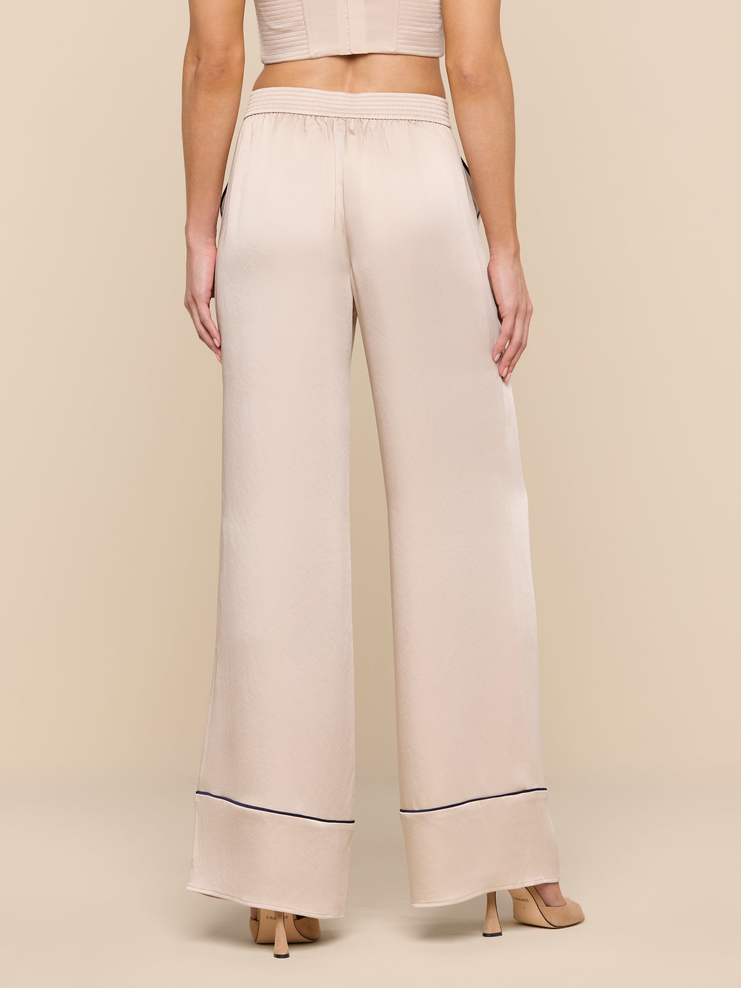 Tavia Trouser In Champagne/midnight