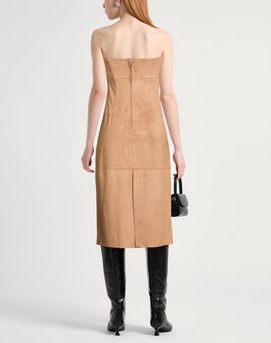 Woman Midi dress Beige Size 4 Polyester, Elastane
