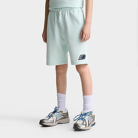 Big Kids French Terry Shorts in Glint Blue 