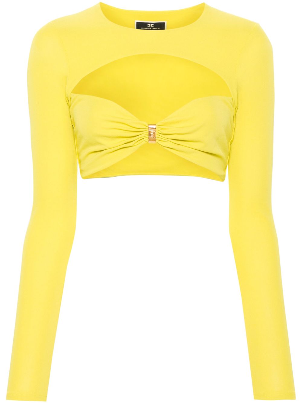 Cut-out cropped top - Yellow