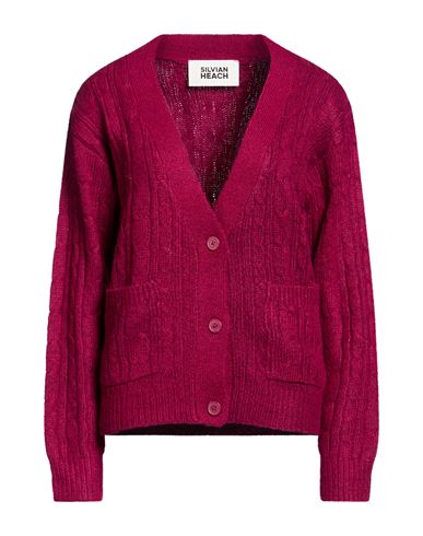 Woman Cardigan Garnet Size L Acrylic, Polyester, Nylon, Wool