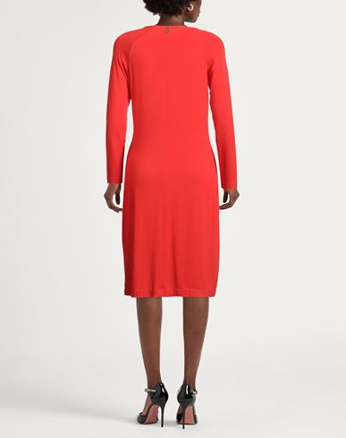 Woman Midi dress Coral Size S Viscose, Elastane