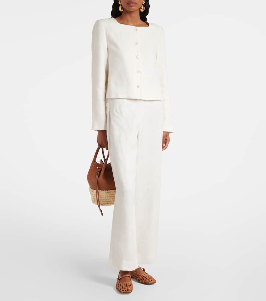 Emma cropped linen jacket