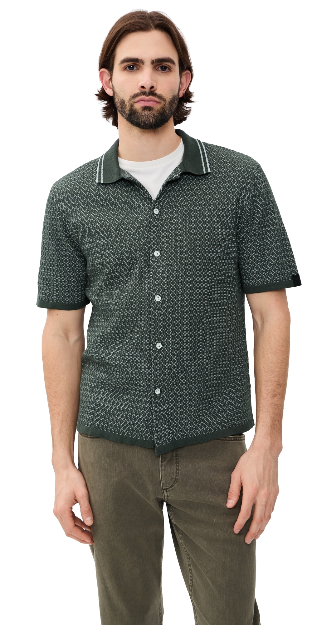 Harvey Cross Stitch Camp Shirt Chgr