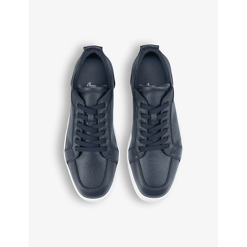 Mens Marine Rantulow Leather Low-top Trainers
