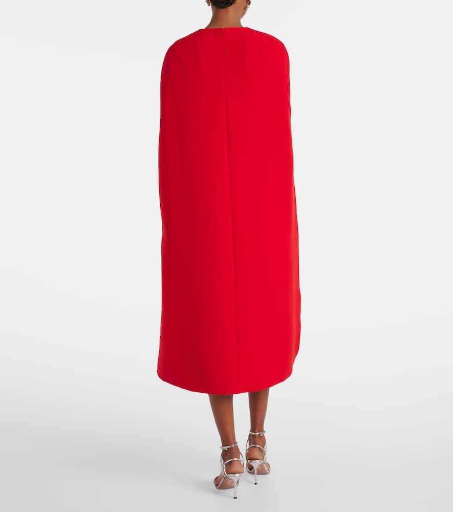 Cape-detail midi dress