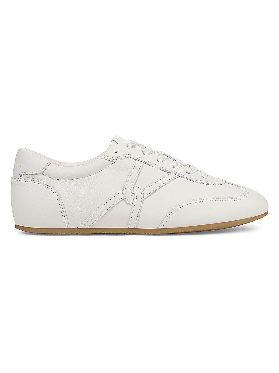 Women's Riviera Logo Leather Low-Top Sneakers - Coconut