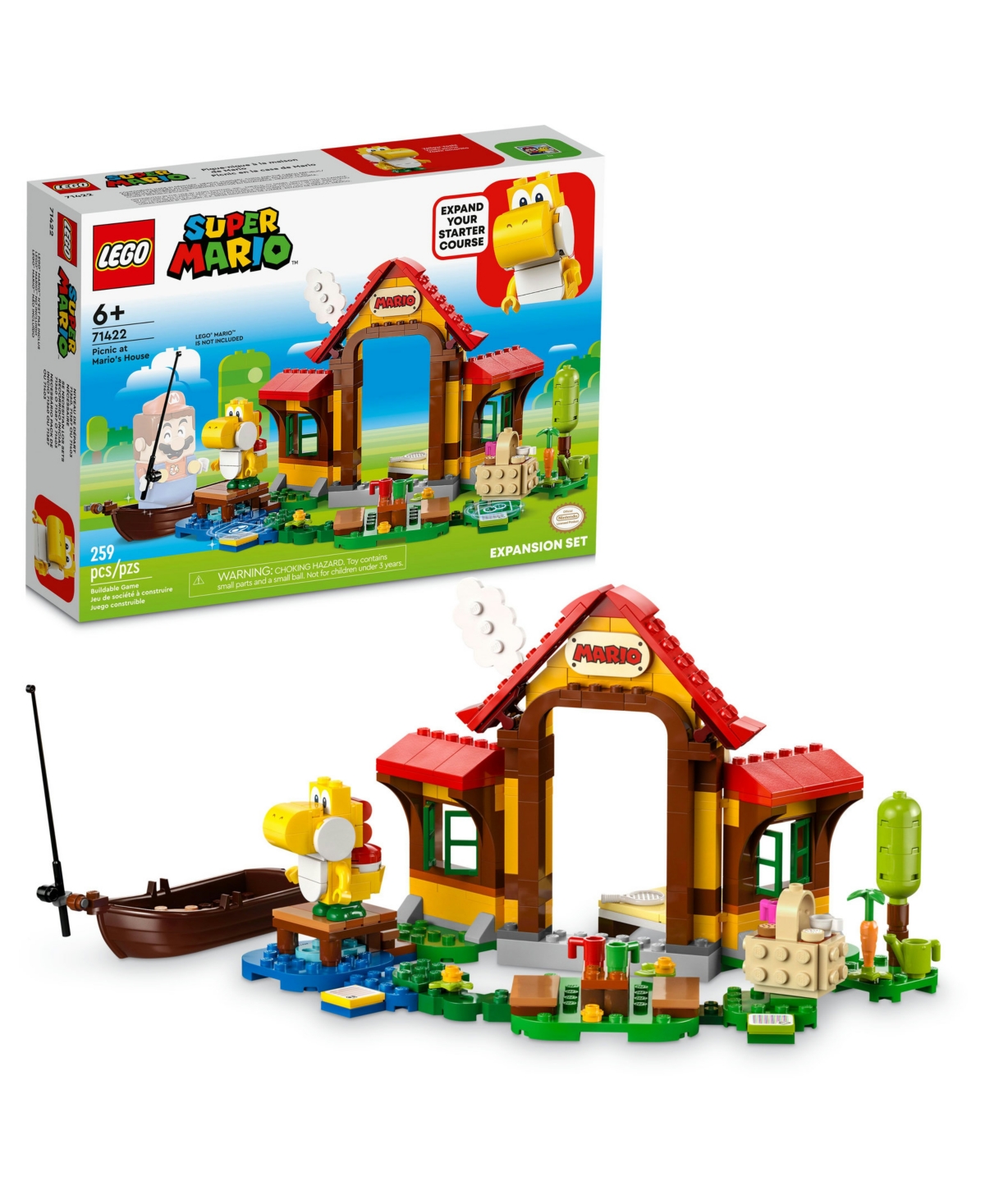 Super Mario 71422 Picnic at Mario's House Expansion Toy Building Set - Multicolor