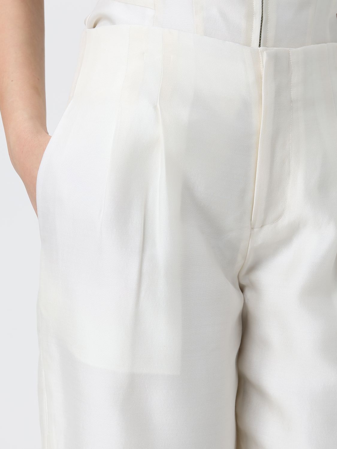Pants Woman color Ivory
