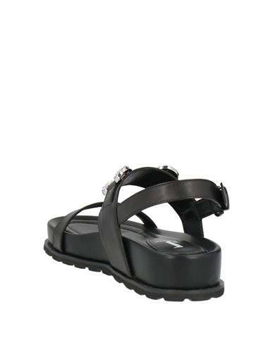 Woman Sandals Black Size 6 Leather