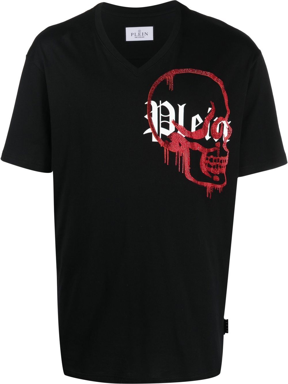 V-neck logo T-shirt - Black
