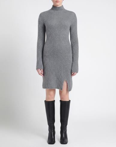 Woman Mini dress Grey Size ONESIZE Alpaca wool, Polyamide, Virgin Wool, Elastane