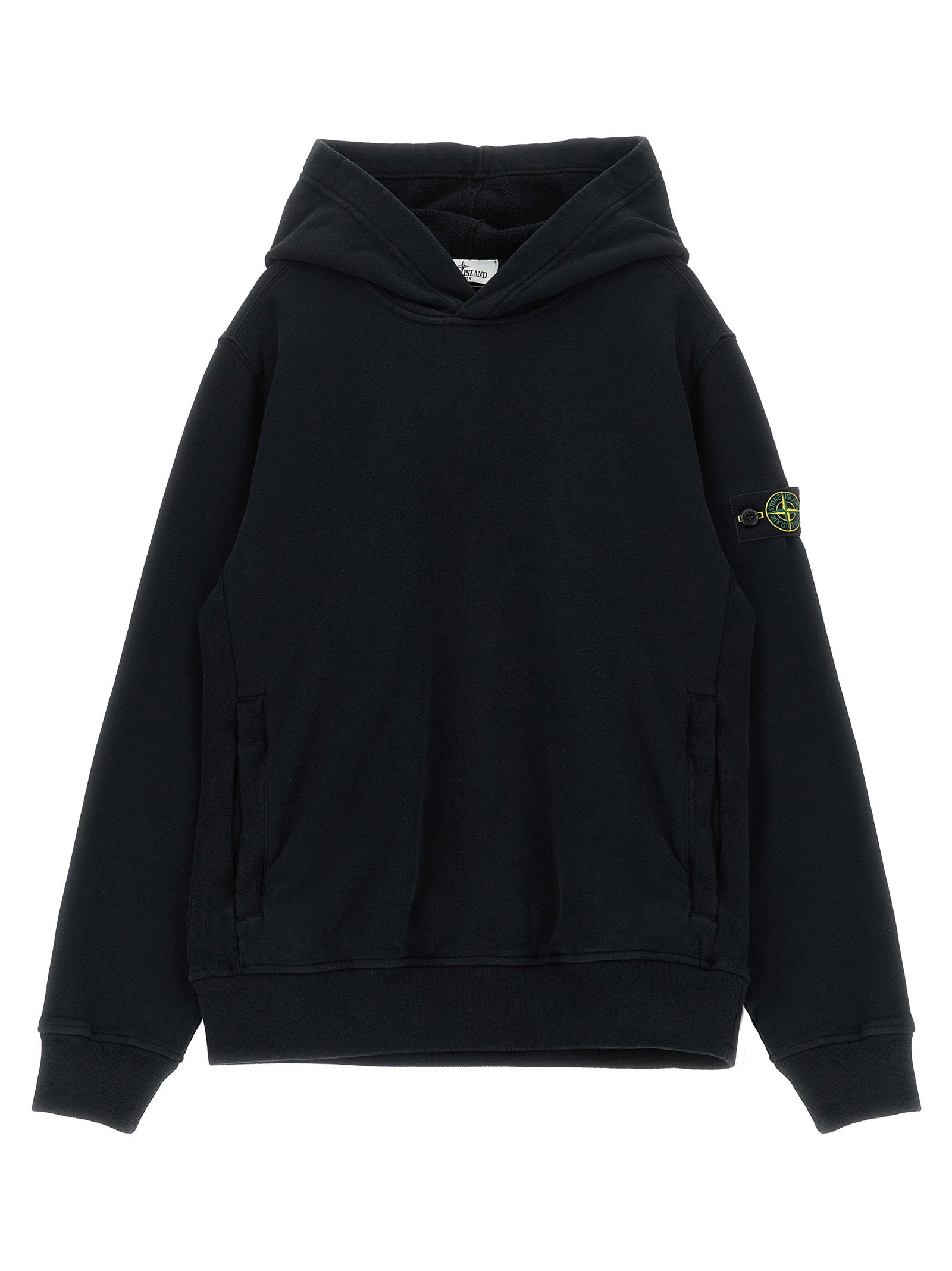 Logo-Embroidered Hoodie — black