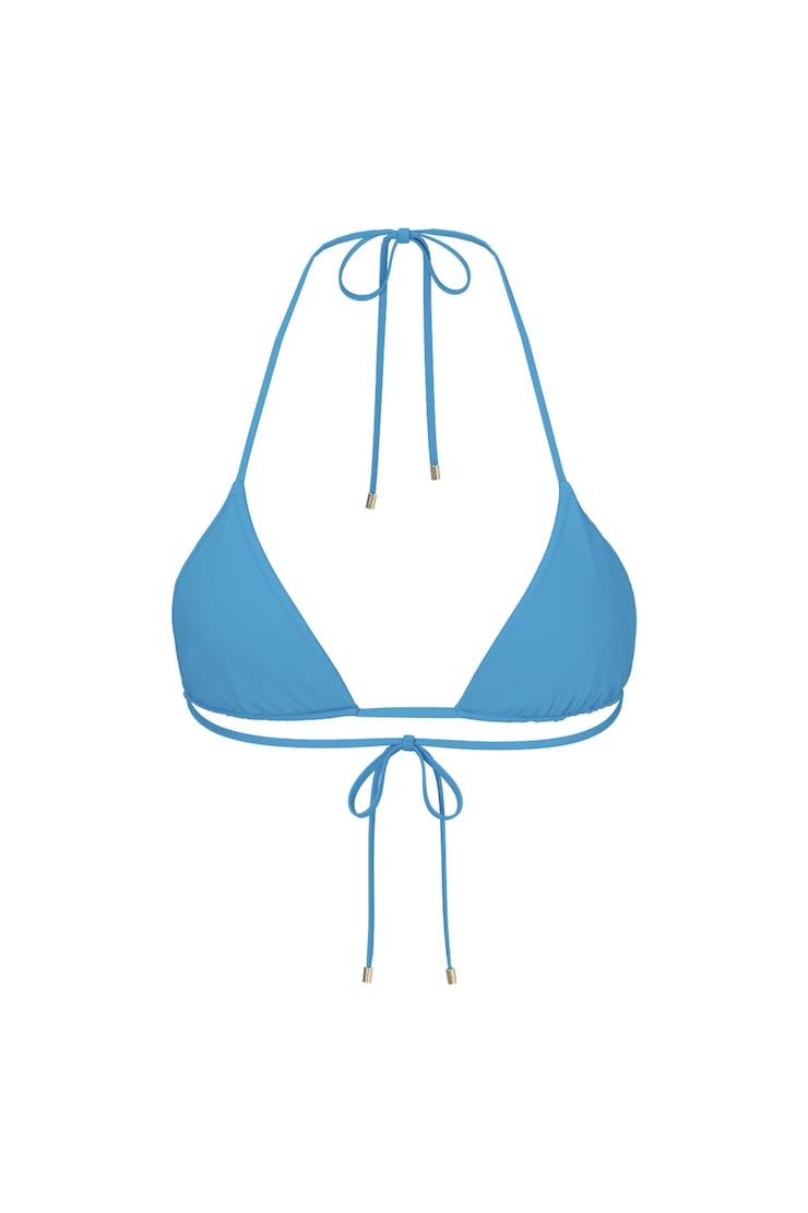 Slider Triangle Bikini Top - Blue - Women Clothing