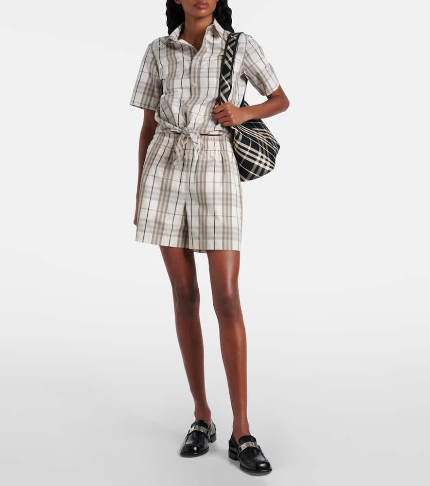 Check cotton shorts