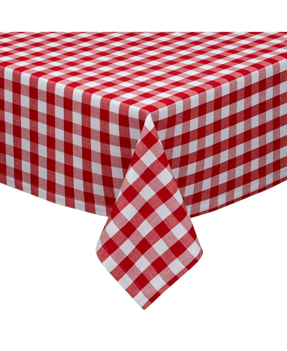 "Checkers Tablecloth, 52""x 52 "" - Red White"