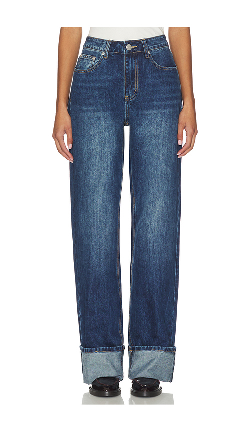 Superdown Lulu Cuffed Jeans in Blue. - L also in XXS, XS, S