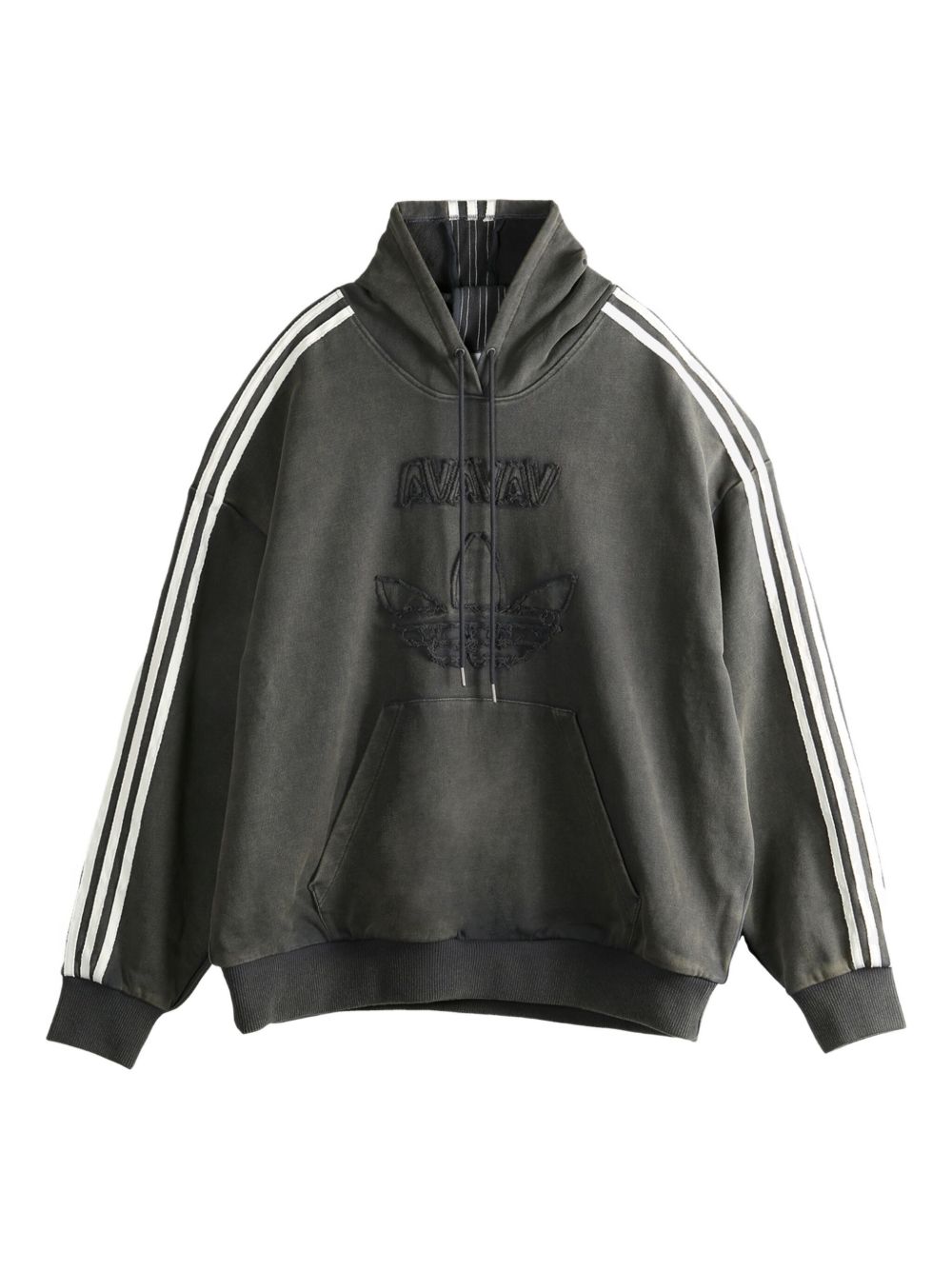 X Avavav logo-embroidered hoodie - Grey