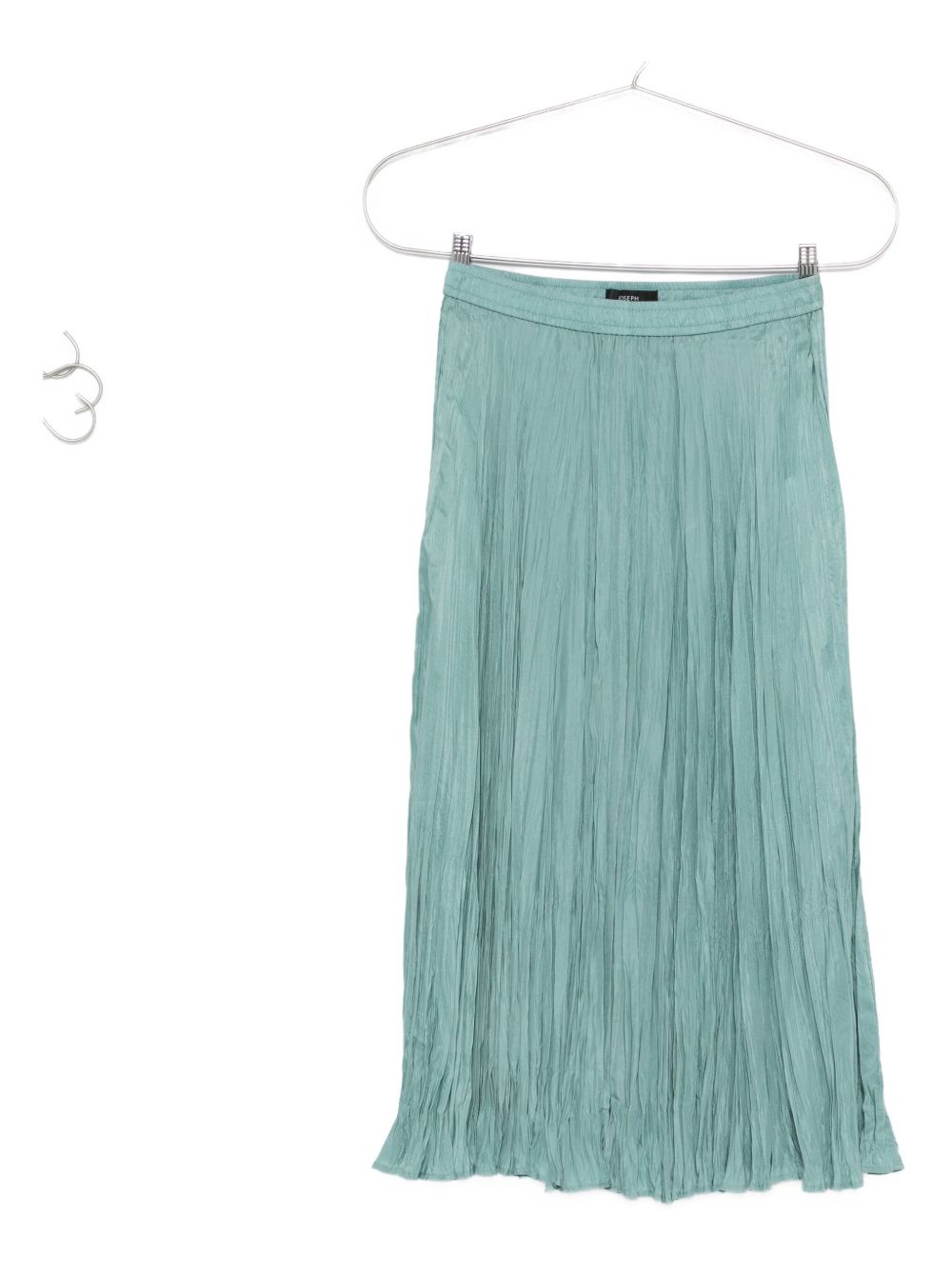 Pleated silk midi skirt - Blue