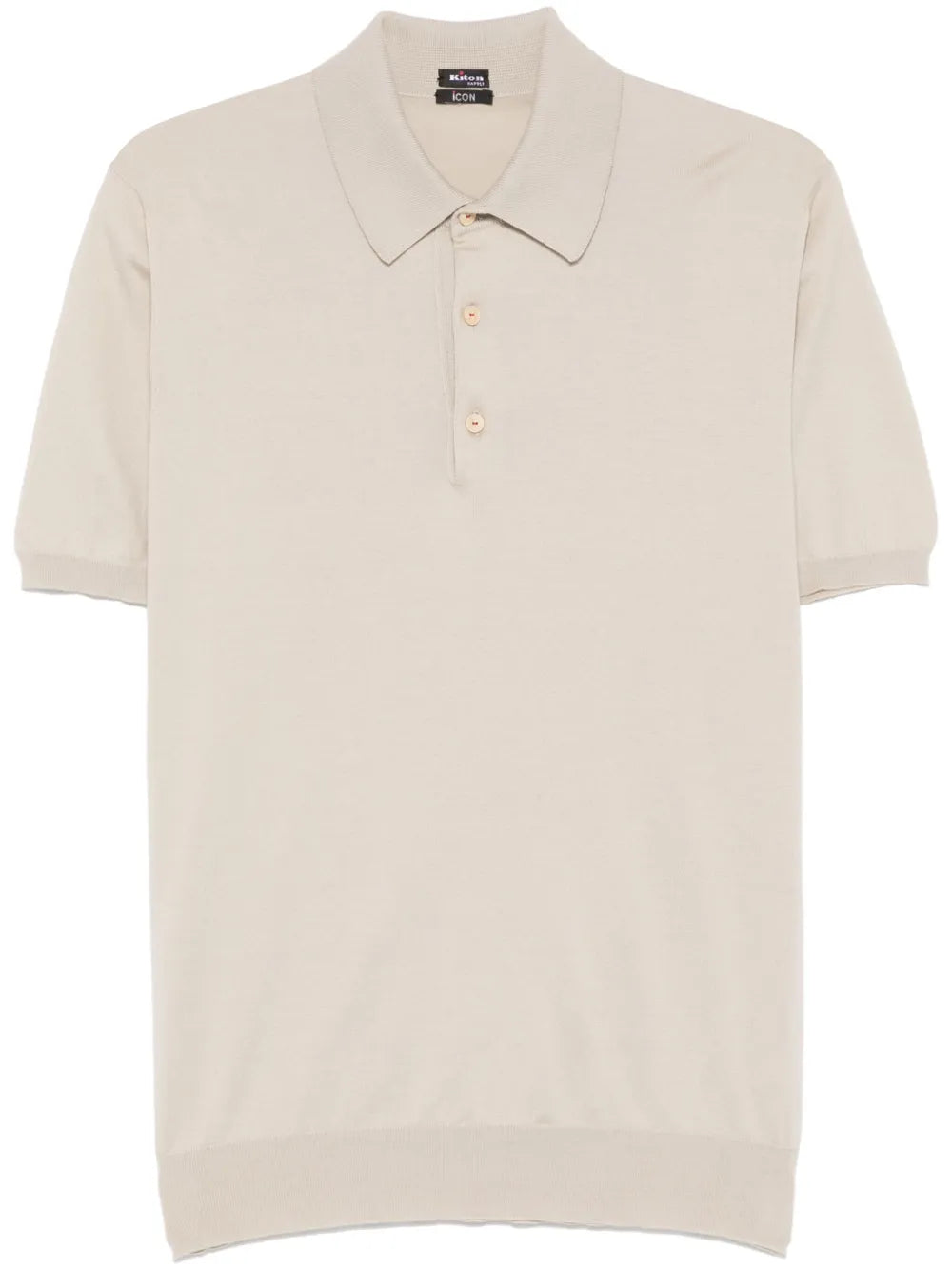 Knitted Polo Shirt — Beige