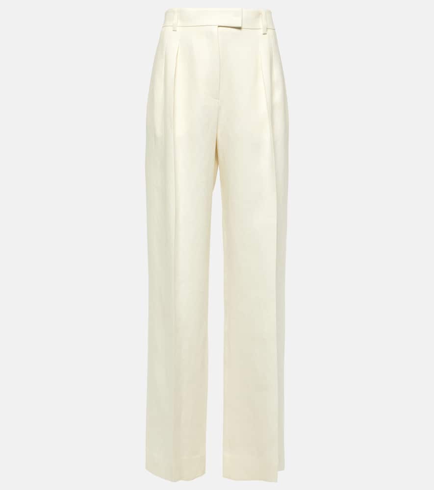Antone high-rise linen wide-leg pants