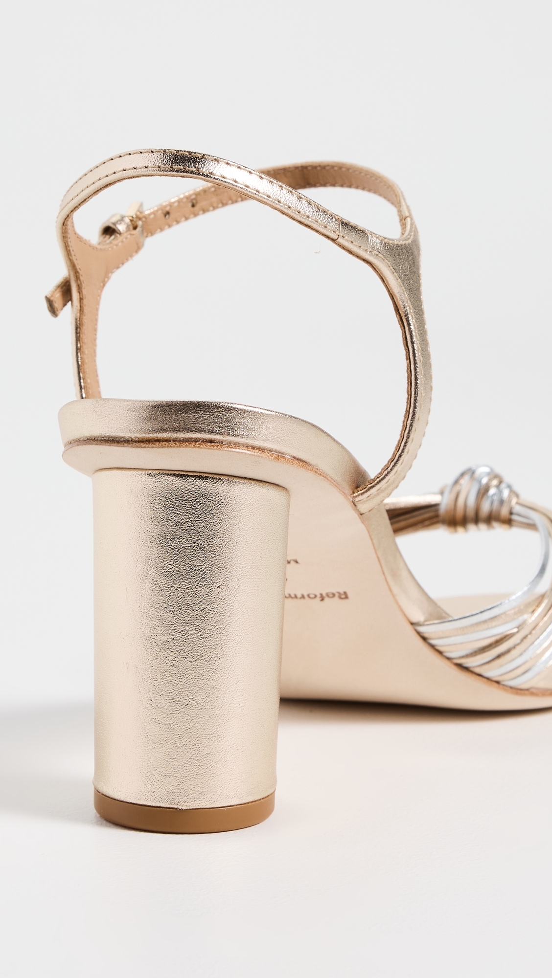 Petra Cylinder Heels Gold Silver