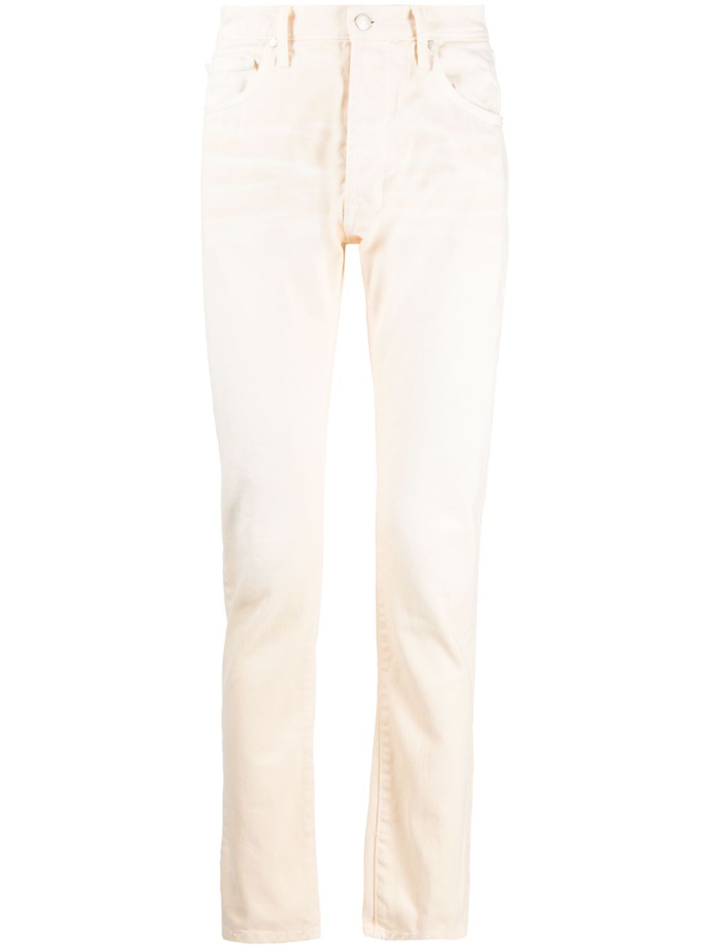 Mid-rise straight trousers - Yellow
