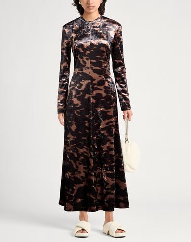 Woman Maxi dress Black Size M Polyester, Elastane