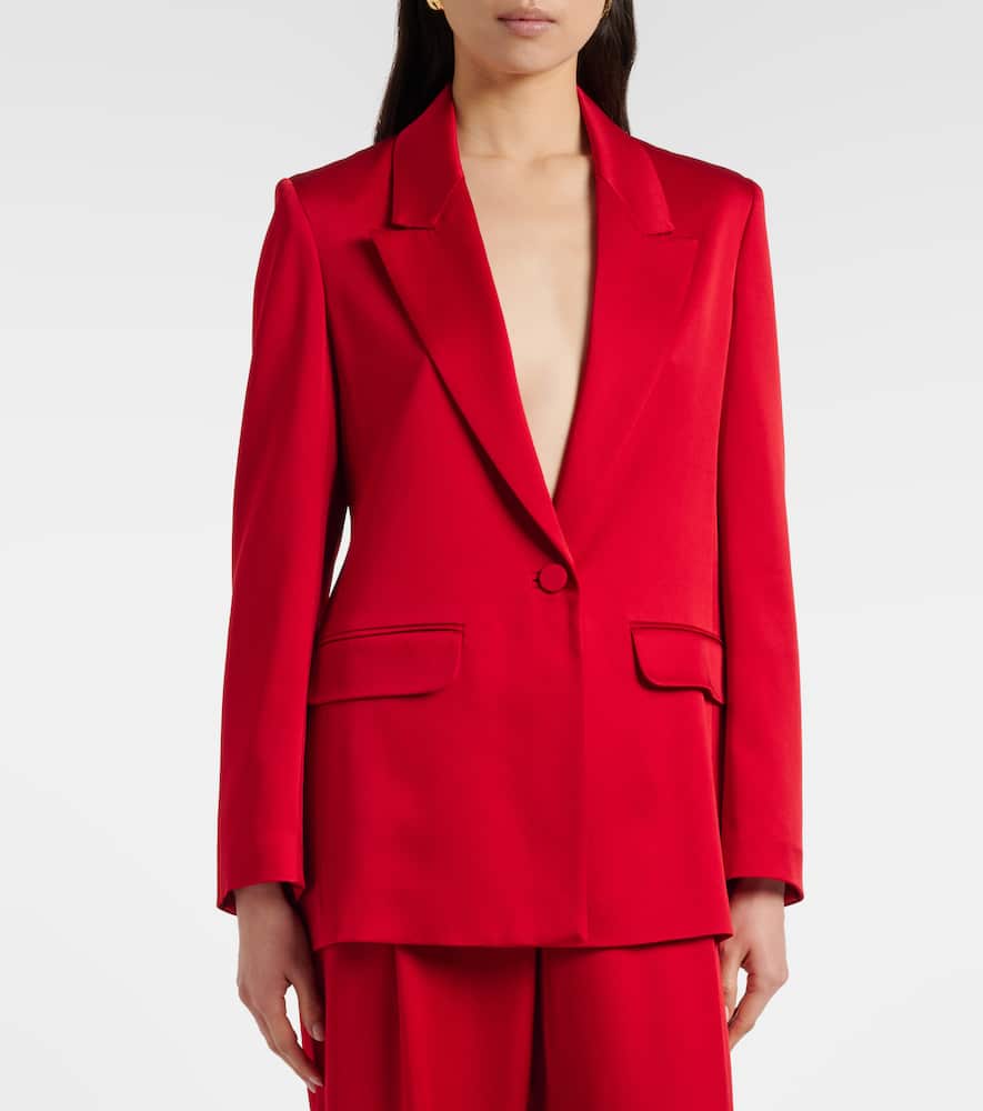 Satin crêpe blazer