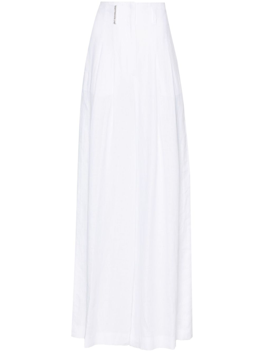 High-waist palazzo pants - White