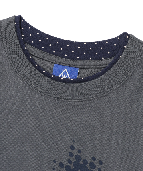 STAR DOT LAYERD S TEE_CHARCOAL