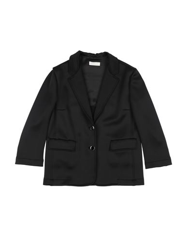 Kid Girl Blazer Black Size 13 Polyester, Viscose, Elastane