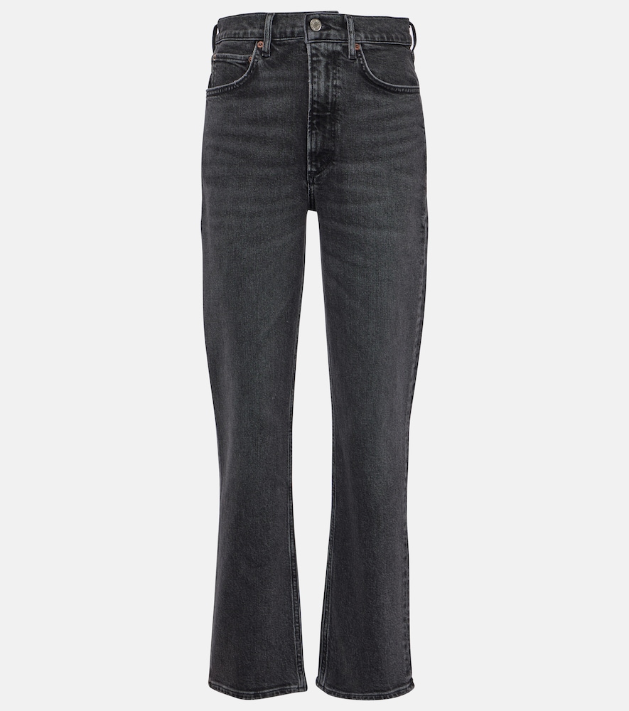 Stovepipe high-rise slim jeans