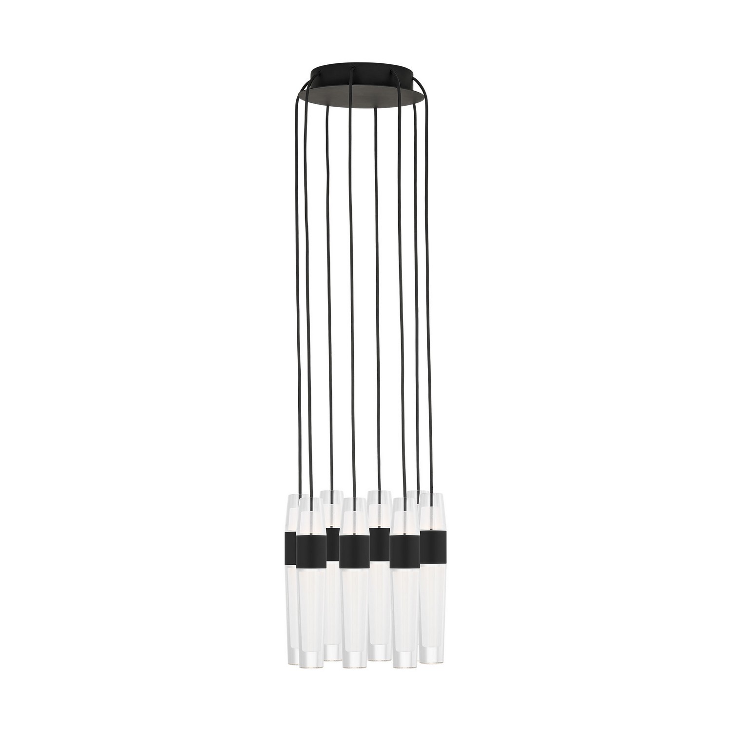 Nightshade Black LED Chandelier from the Lassell Collection