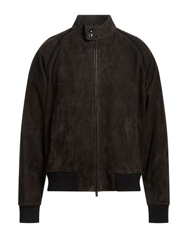 Man Jacket Dark brown Size 42 Lambskin