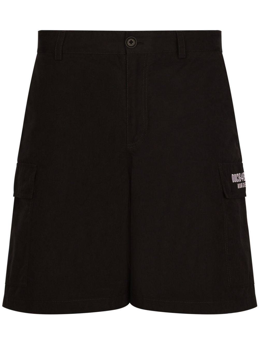 Logo-embroidered bermuda shorts - Black
